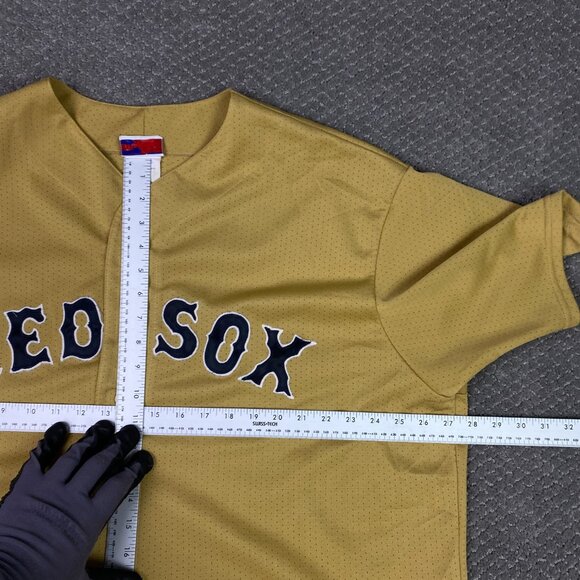 Vintage Boston Red Sox Jersey Men's XXL Gold Majestic Made in USA Alternate - Picture 11 of 13